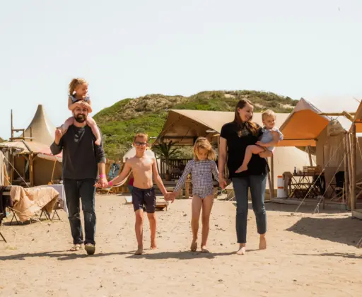 Gezinnen met kinderen op Beachcamp