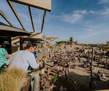 Borrelpop vanaf terras Gestrand